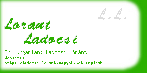 lorant ladocsi business card